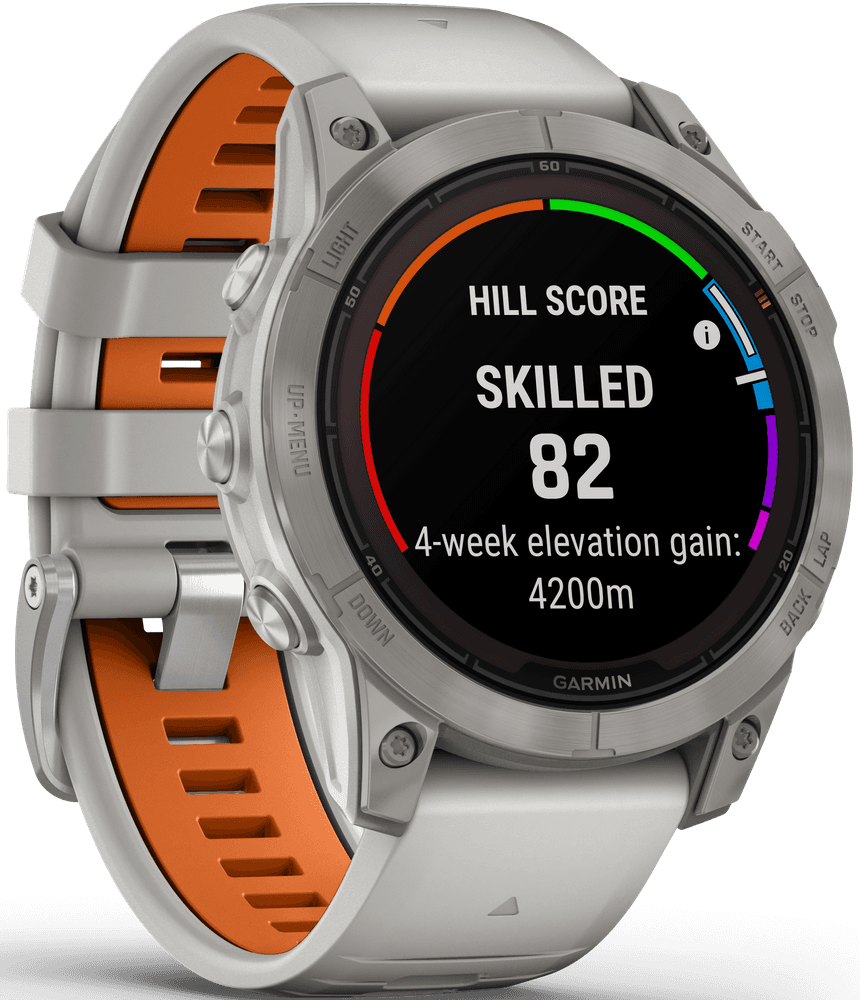 Fenix 7 Pro Sapphire Solar Titanium with Fog Gray/Ember Orange Band, view: 3