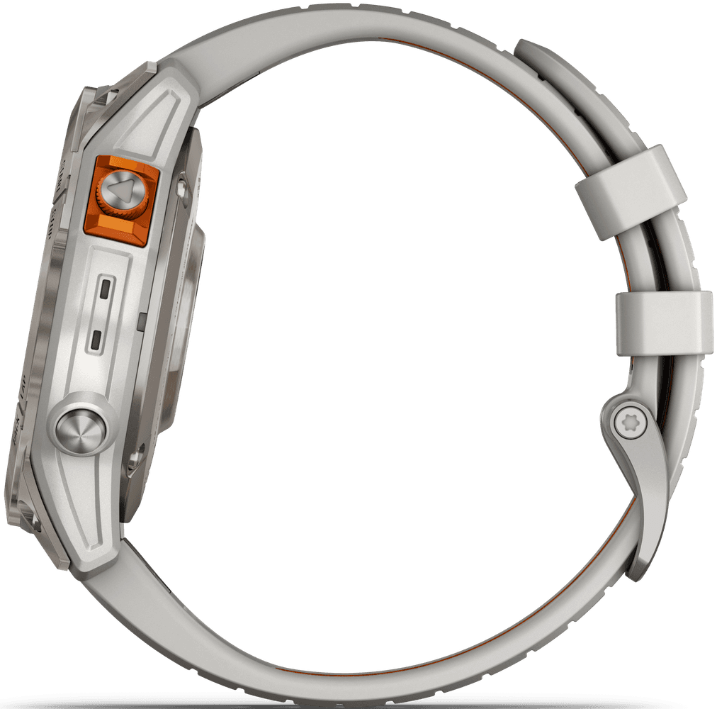 Fenix 7 Pro Sapphire Solar Titanium with Fog Gray/Ember Orange Band, view: 2