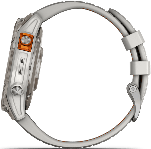 Fenix 7 Pro Sapphire Solar Titanium with Fog Gray/Ember Orange Band, view: 2
