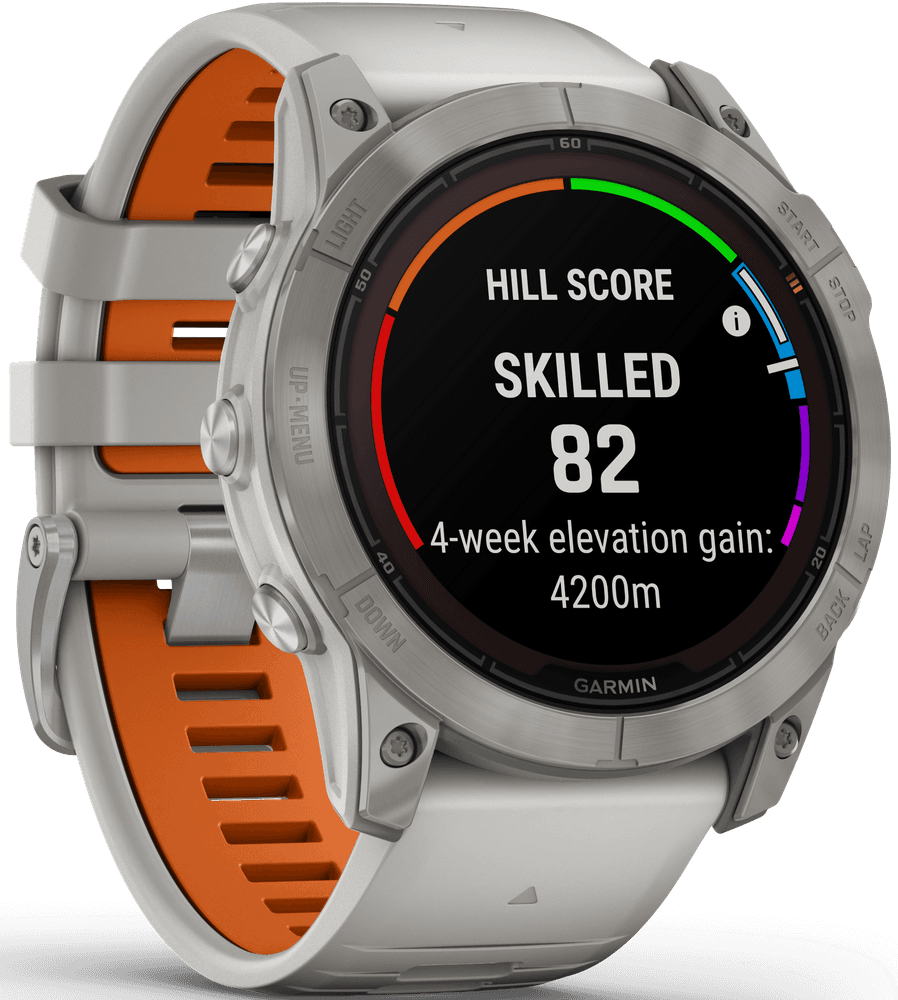 Fenix 7X Pro Sapphire Solar Titanium with Fog Gray/Ember Orange Band, view: 3