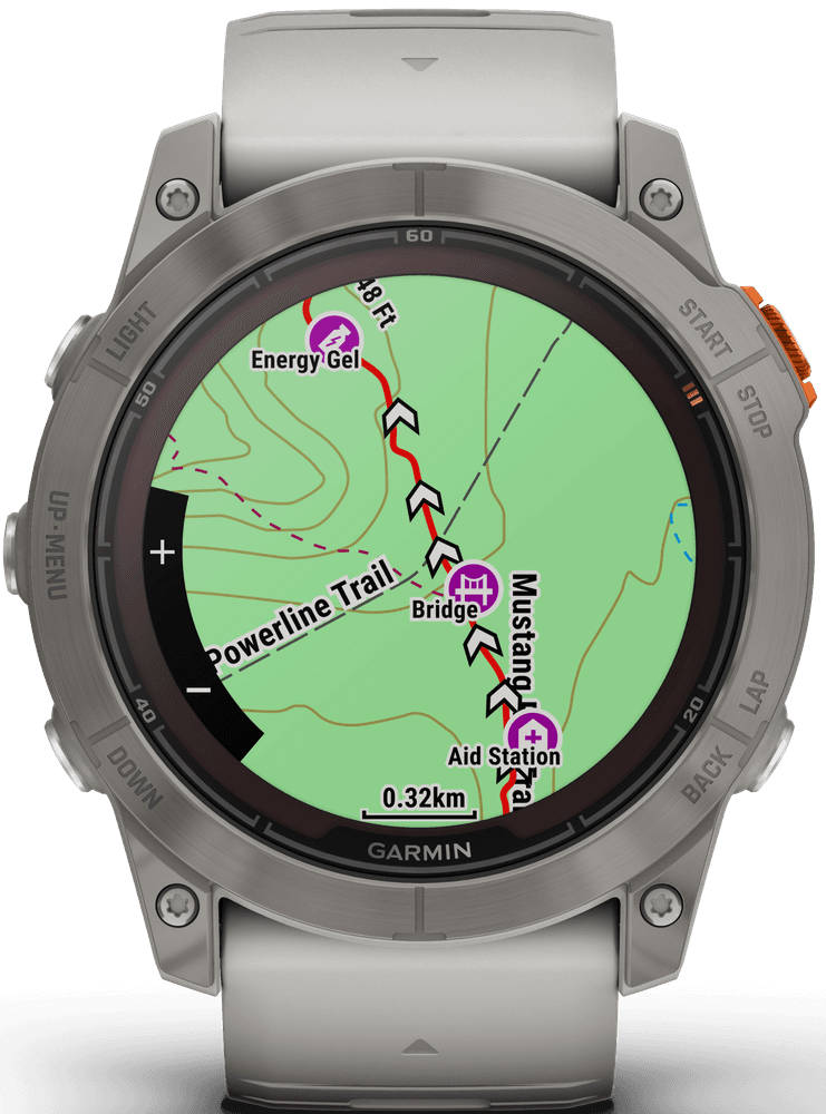 Fenix 7X Pro Sapphire Solar Titanium with Fog Gray/Ember Orange Band, view: 6