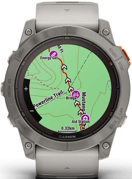 Fenix 7X Pro Sapphire Solar Titanium with Fog Gray/Ember Orange Band, view: 6