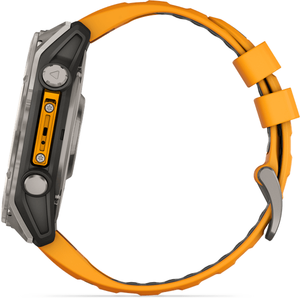 Fenix 8 51mm AMOLED Sapphire Titanium with Spark Orange Graphite Silicone Band, view: 6