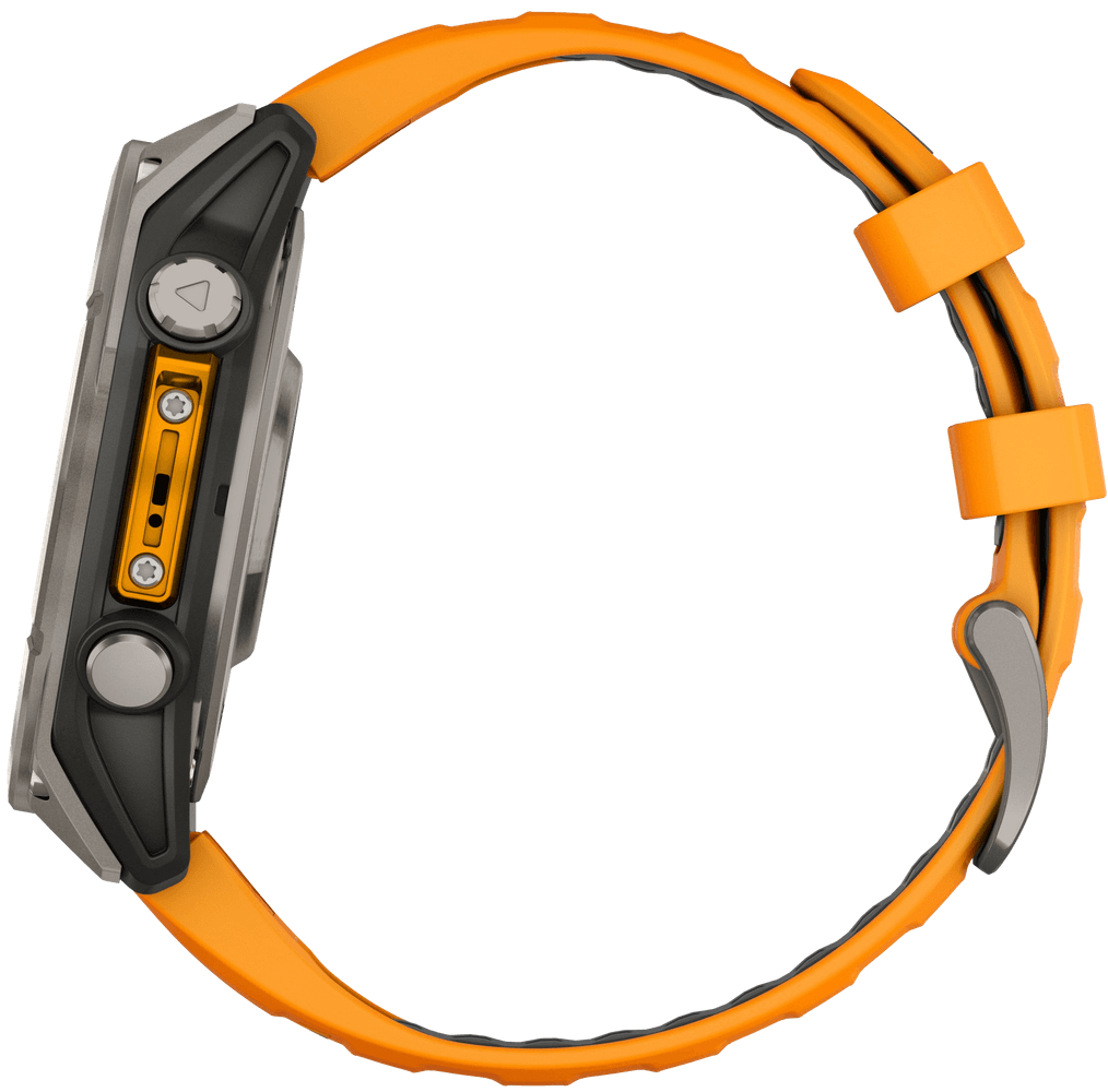 Fenix 8 47mm AMOLED Sapphire Titanium with Spark Orange Graphite Silicone Band, view: 6