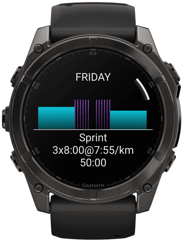 Fenix 8 51mm AMOLED Sapphire Carbon Gray DLC Titanium with Black Pebble Gray Silicone, view: 3