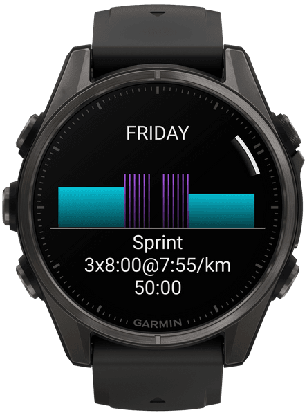 Fenix 8 43mm AMOLED Sapphire Carbon Gray DLC Titanium with Black Pebble Gray Silicone, view: 3