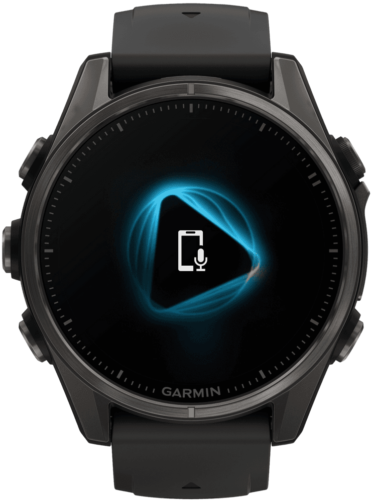 Fenix 8 43mm AMOLED Sapphire Carbon Gray DLC Titanium with Black Pebble Gray Silicone, view: 2