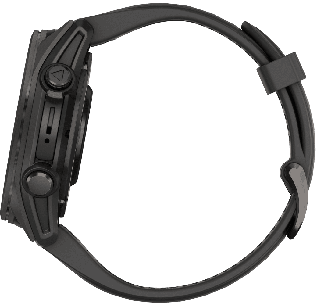 Fenix 8 43mm AMOLED Sapphire Carbon Gray DLC Titanium with Black Pebble Gray Silicone, view: 6