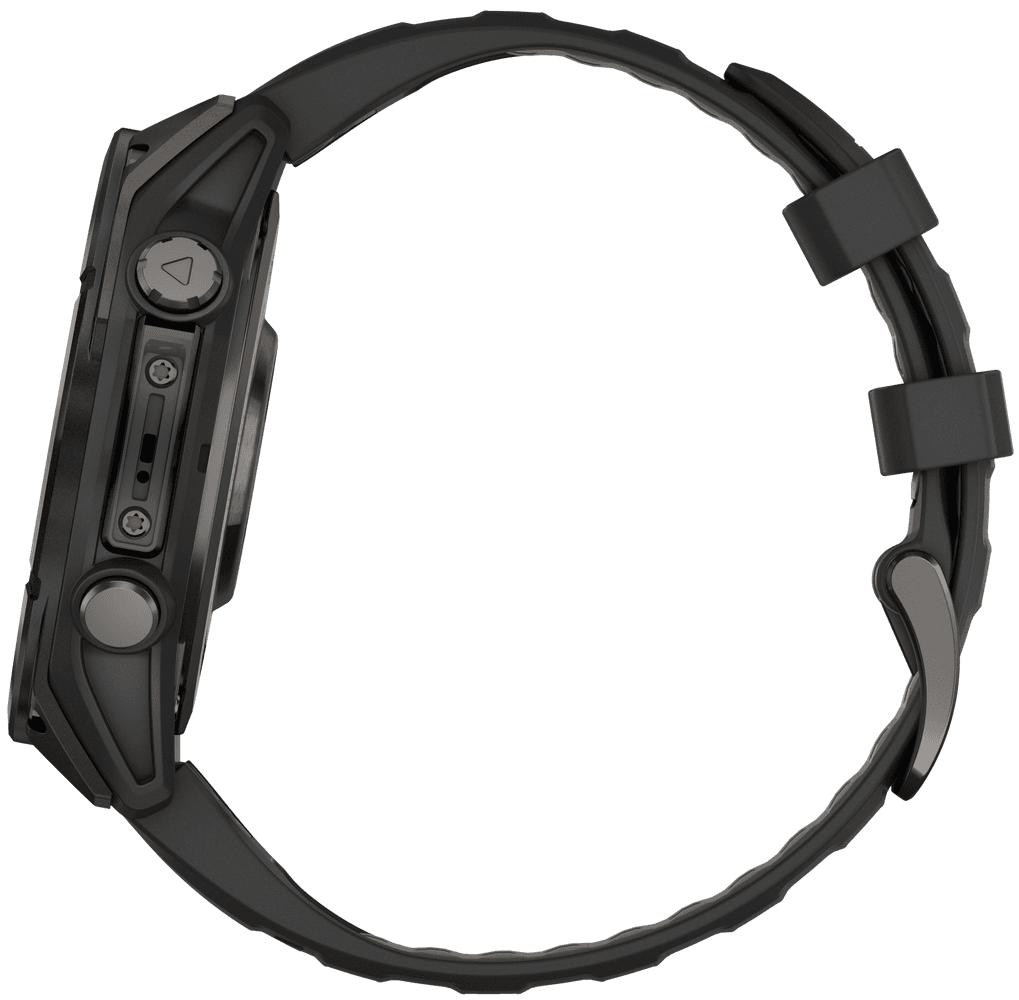 Fenix 8 47mm AMOLED Sapphire Carbon Gray DLC Titanium with Black Pebble Gray Silicone, view: 6