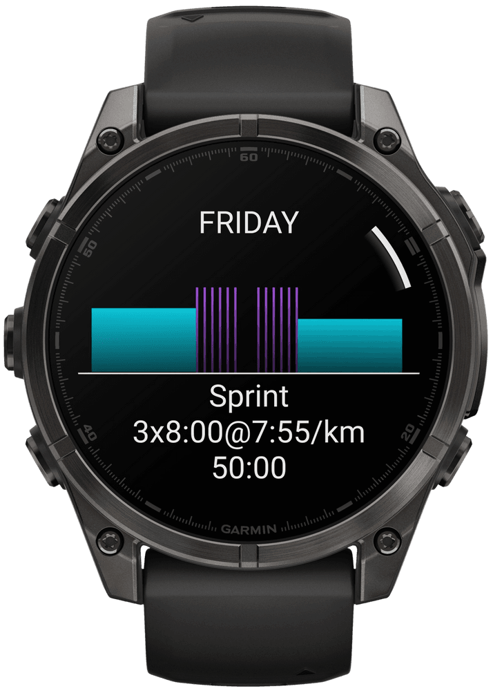 Fenix 8 47mm AMOLED Sapphire Carbon Gray DLC Titanium with Black Pebble Gray Silicone, view: 3