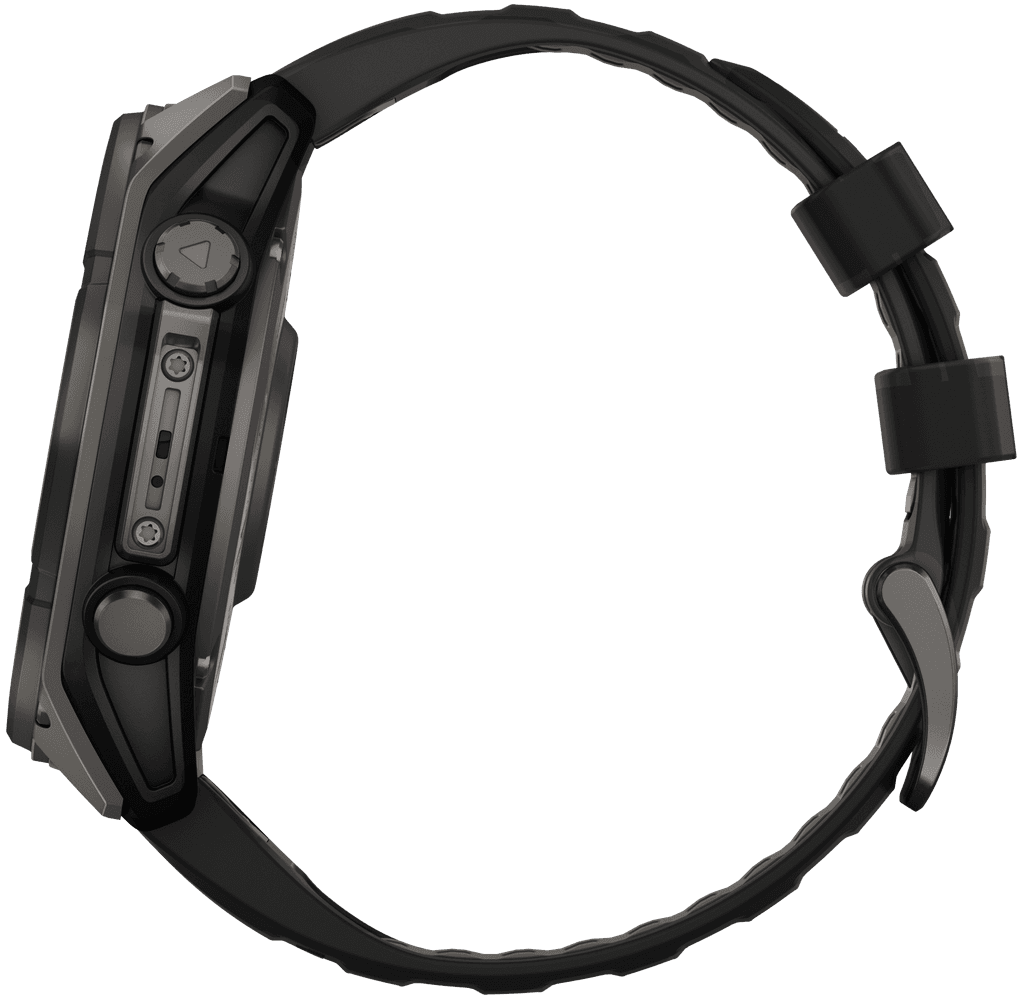 Fenix 8 51mm Sapphire Solar Carbon Gray DLC Titanium with Black Pebble Gray Silicone, view: 6