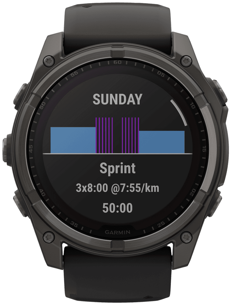 Fenix 8 51mm Sapphire Solar Carbon Gray DLC Titanium with Black Pebble Gray Silicone, view: 3
