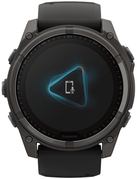 Fenix 8 51mm Sapphire Solar Carbon Gray DLC Titanium with Black Pebble Gray Silicone, view: 2