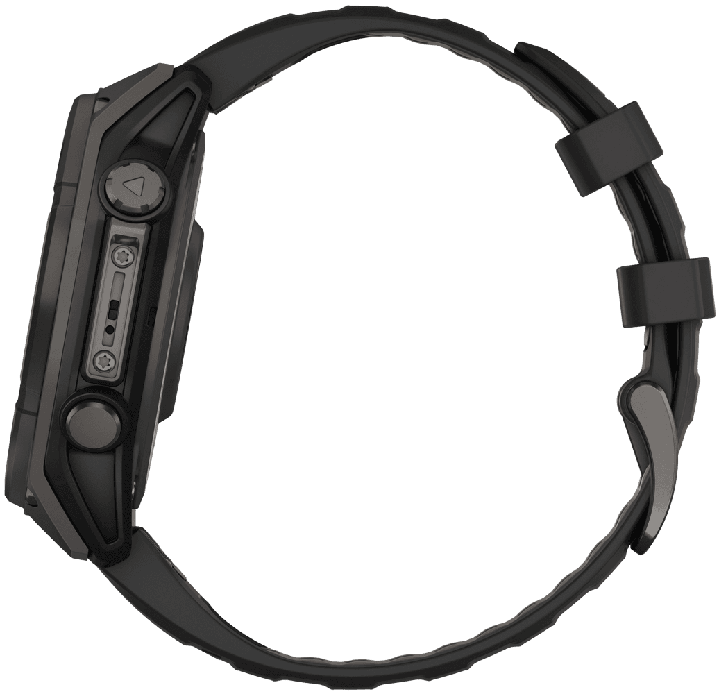 Fenix 8 47mm Sapphire Solar Carbon Gray DLC Titanium with Black Pebble Gray Silicone, view: 6