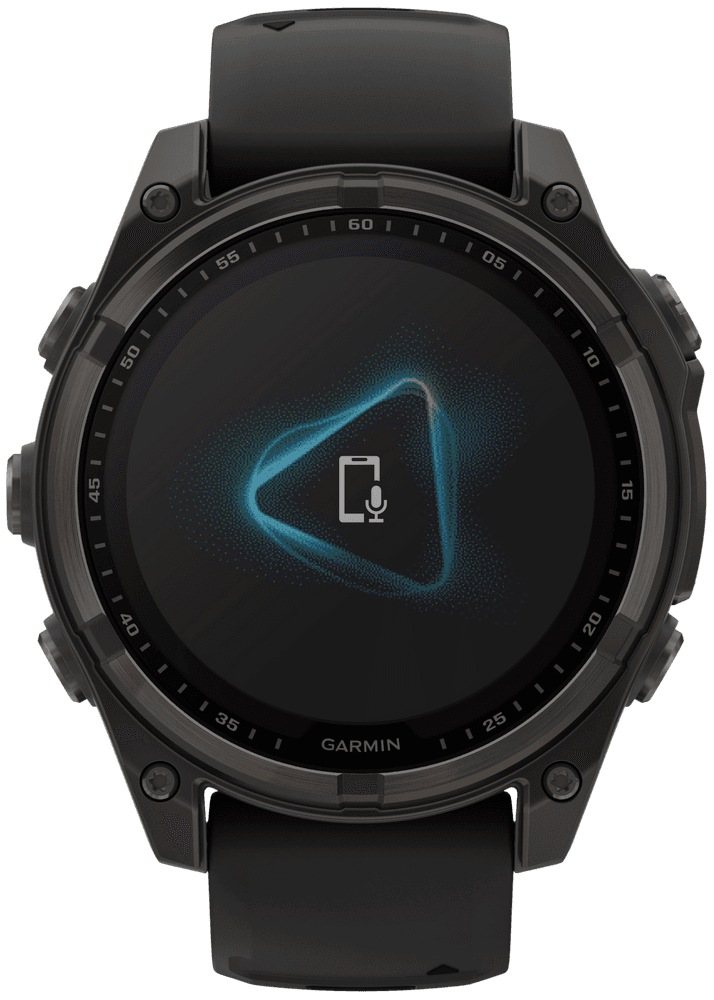 Fenix 8 47mm Sapphire Solar Carbon Gray DLC Titanium with Black Pebble Gray Silicone, view: 2