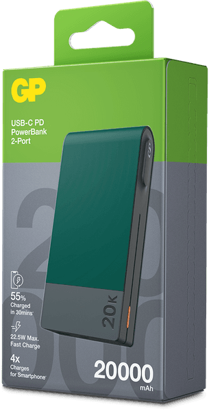 GP Powerbank M2 20000 mAh Green, view: 1