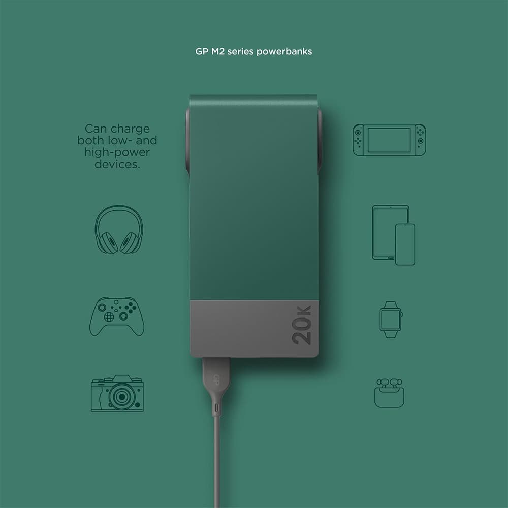 GP Powerbank M2 20000 mAh Green, view: 6