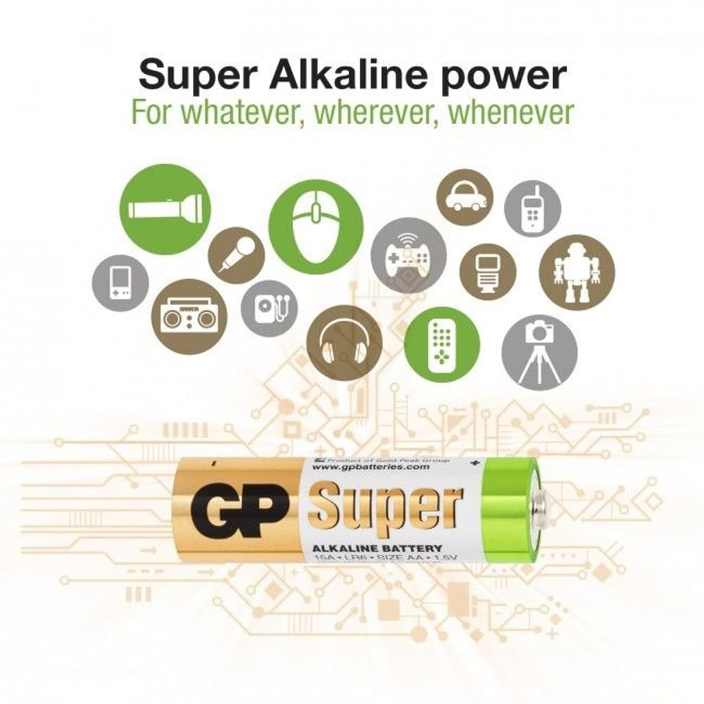 GP Super AA 1,5V batterier, 12-pack, view: 1