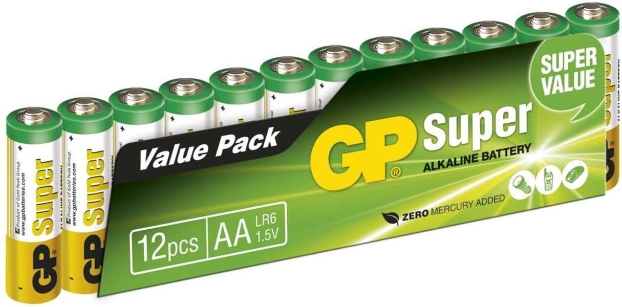 GP Super AA 1,5V batterier, 12-pack, view: 0