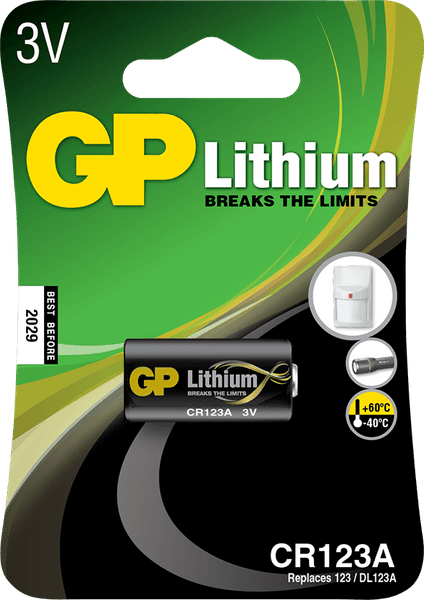 GP Knappcell Lithium CR123A, 1-pack, view: 1