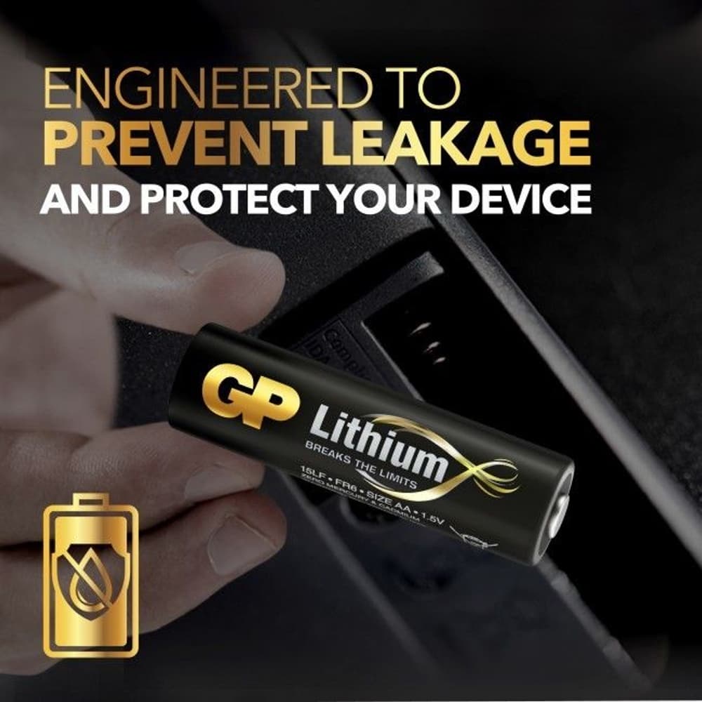 GP AA-litiumbatteri 1.5V 15LF-2U4 4-pack, view: 5