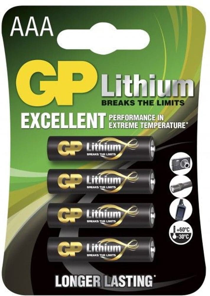 GP AAA-litiumbatteri 1.5V 24LF-2U4 4-pack, view: 0
