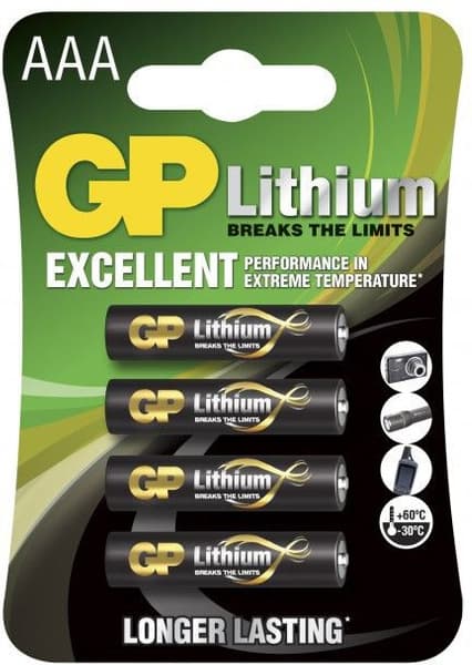 GP AAA-litiumbatteri 1.5V 24LF-2U4 4-pack, view: 0