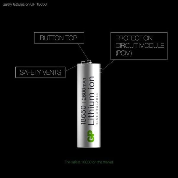 GP Lithium-Ion 18650 2600 Mah, view: 1