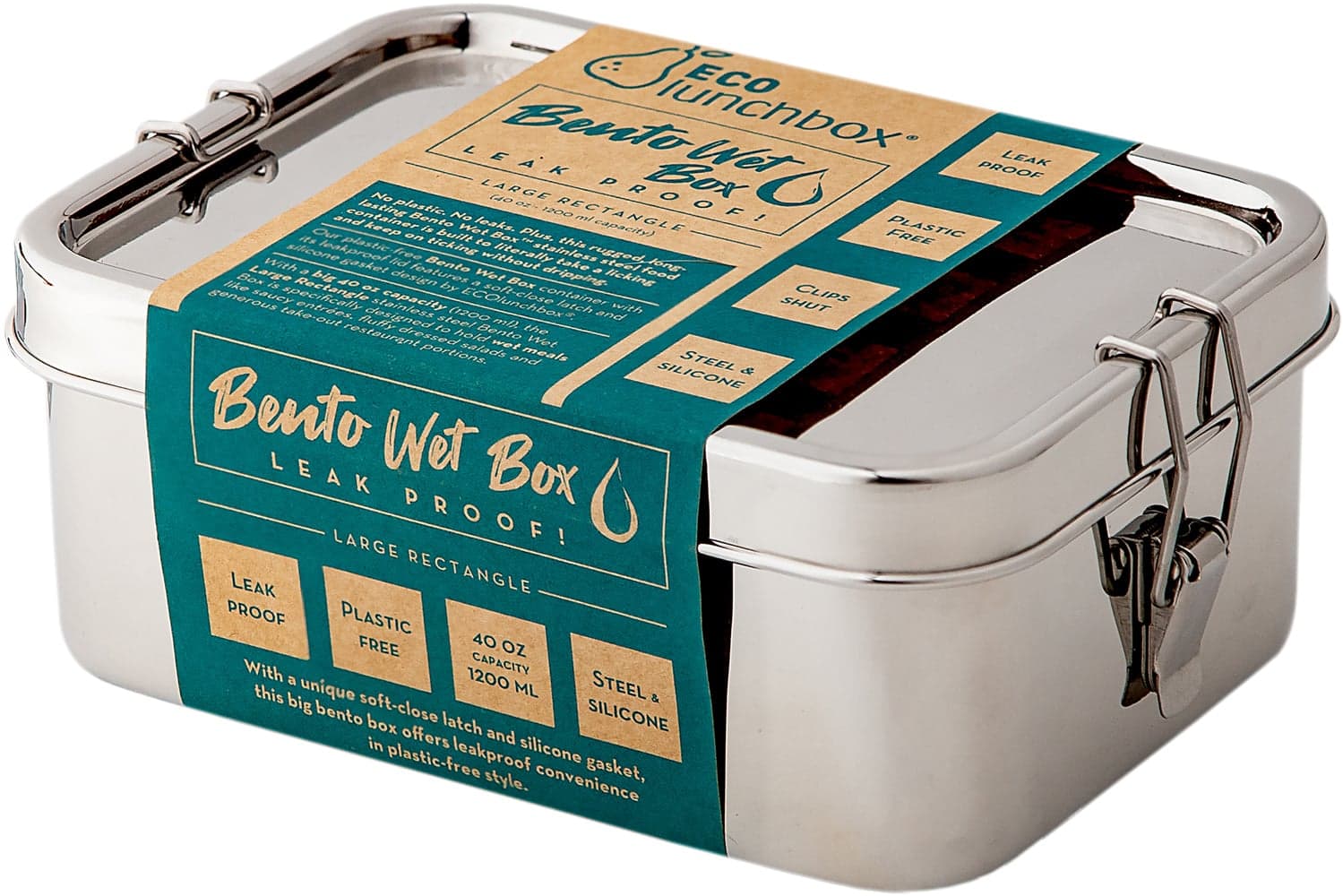ECOlunchbox Bento Wet Box Rectangle, view: 0