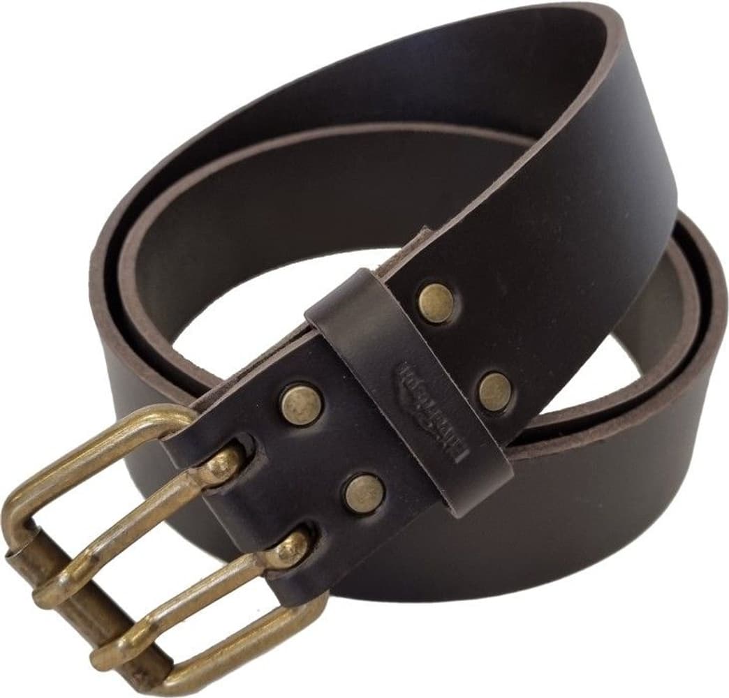 Bälte i Läder Dubbel Dorn Brun, view: 0