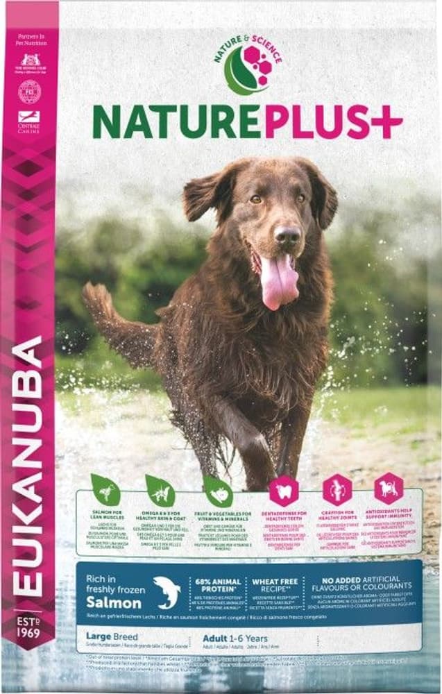 Nature Plus+ Adult Large Breed Salmon 2,3 kg, view: 0