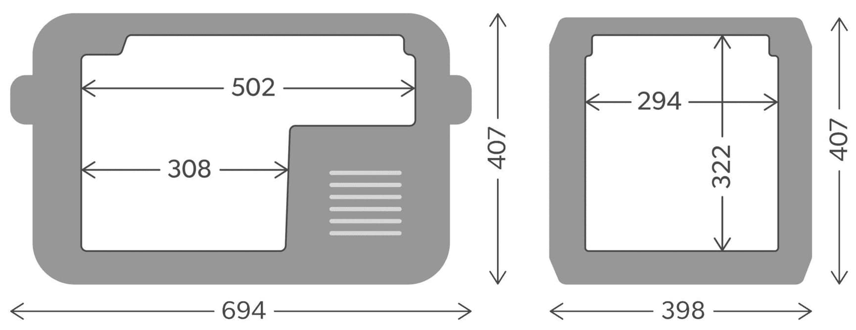 CFX3 35 Kompressorkylbox, view: 3