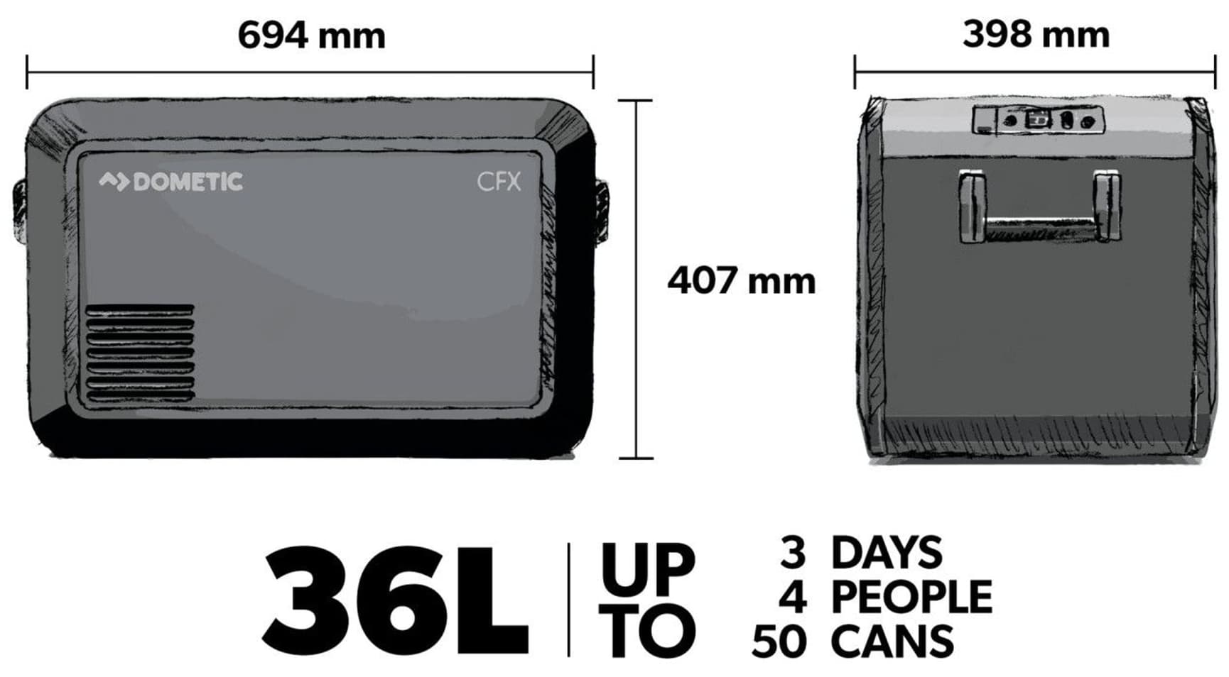 CFX3 35 Kompressorkylbox, view: 2