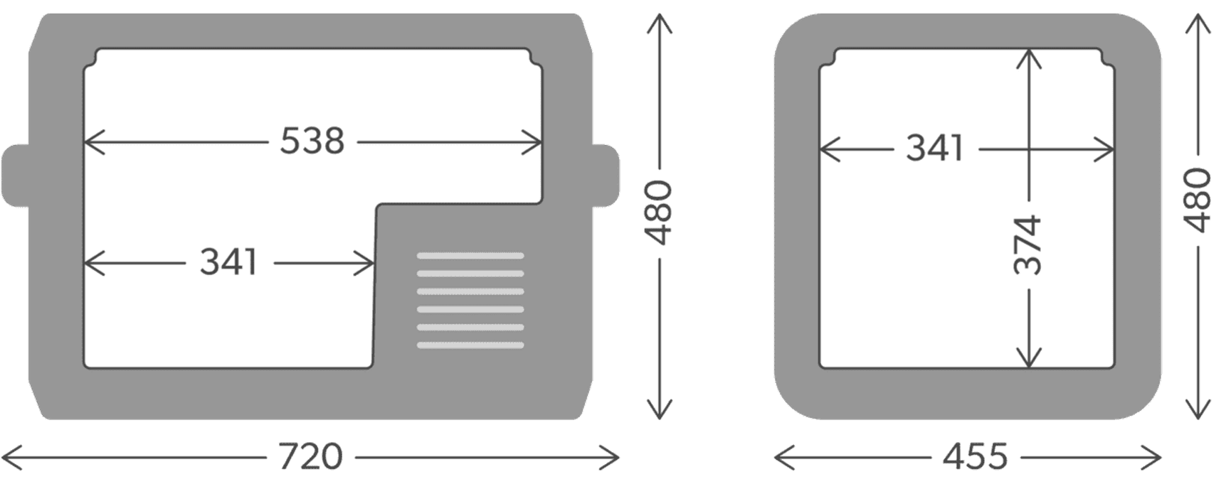 CFX3 55 Kompressorkylbox 56 liter, view: 2