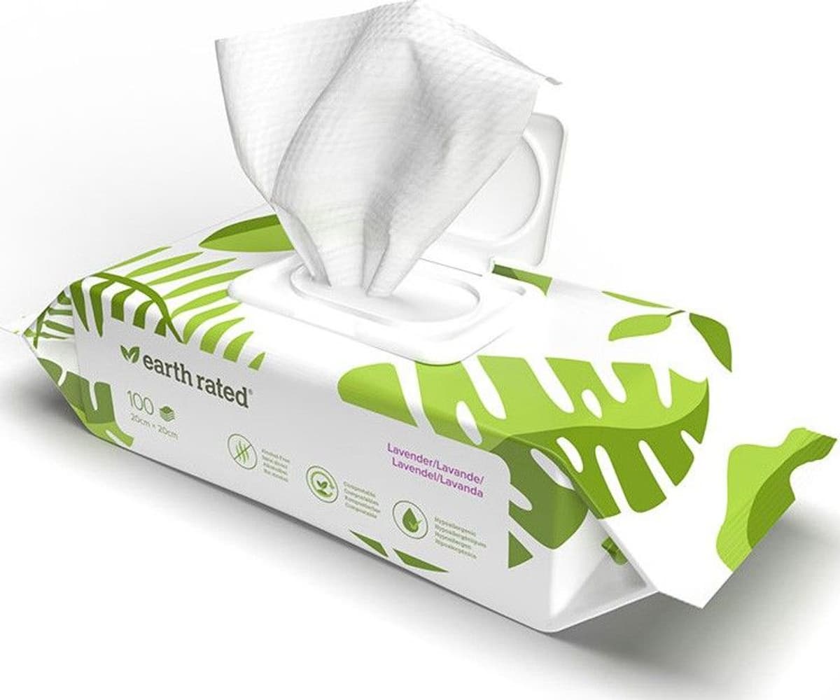 Wipes Compostable 100 st Lavender, view: 0