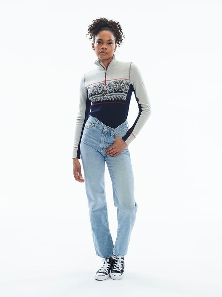 Moritz Fem Basic Sweater Navy White Raspberry, view: 1