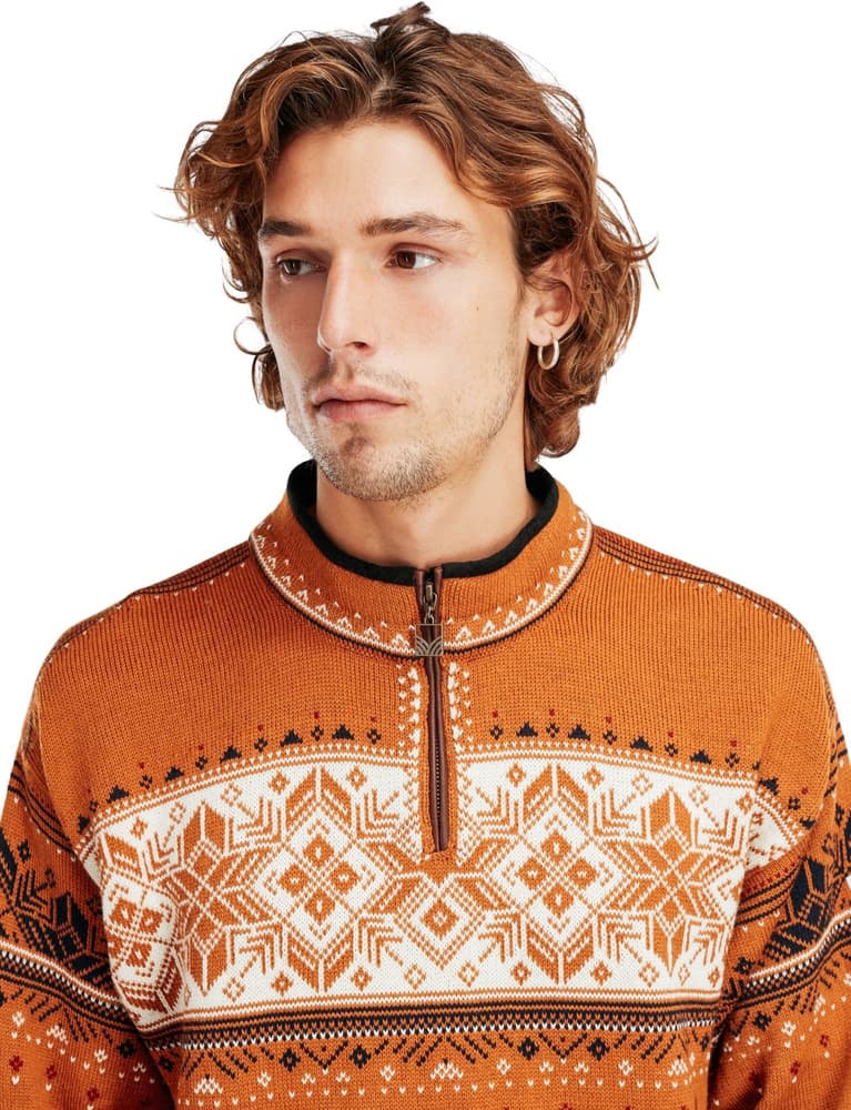 Blyfjell Sweater Unisex Copper / Offwhite / Coffee / Redrose, view: 3