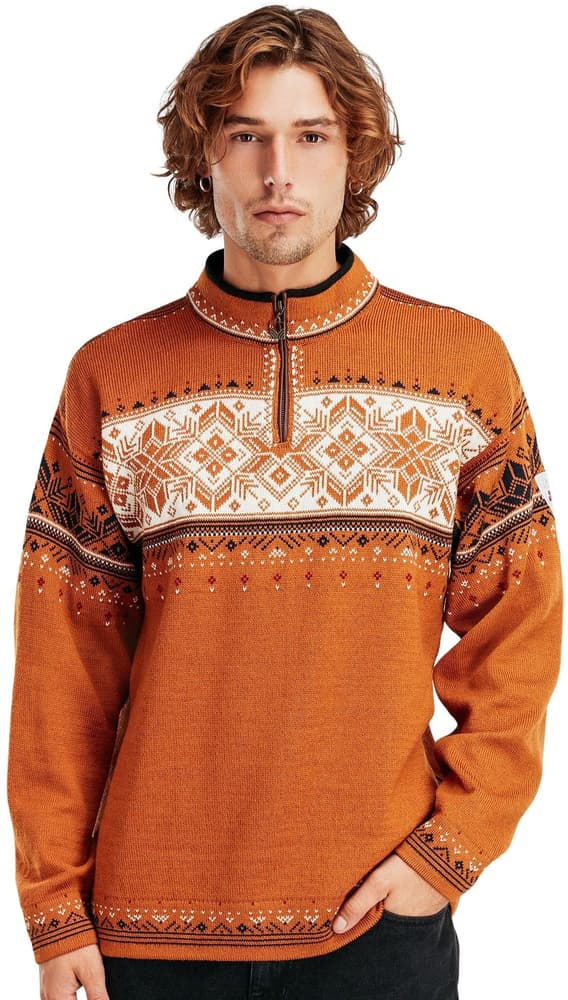 Blyfjell Sweater Unisex Copper / Offwhite / Coffee / Redrose, view: 1