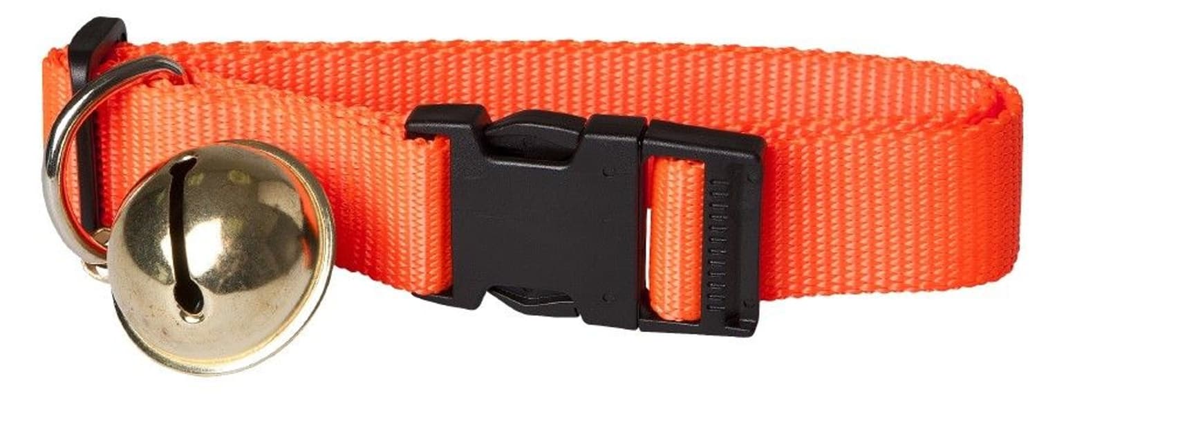 Halsband i Webbing 35-60 cm Orange med klocka, view: 0