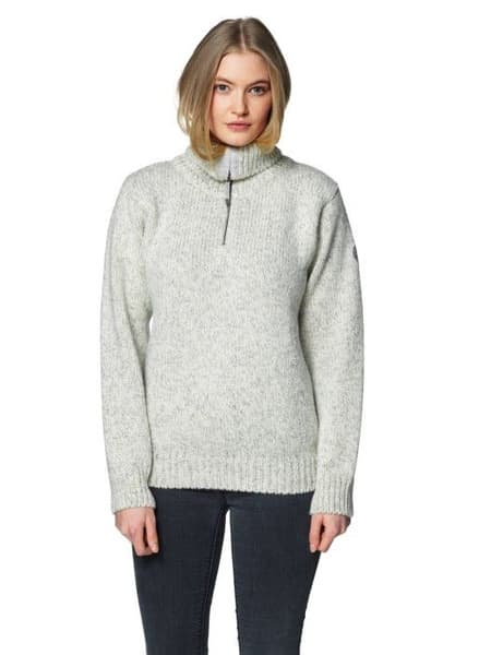 Nansen Sweater Zip Neck Grey Melange, view: 3