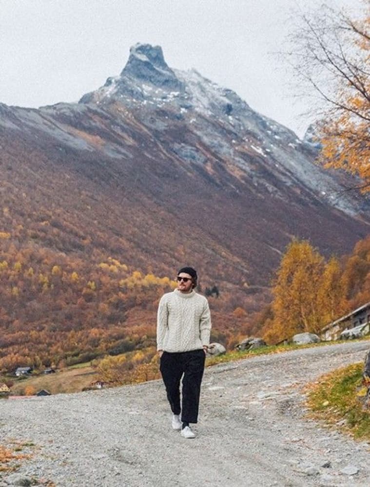 Sandøy Sweater Crew Neck Grey Melange, view: 2