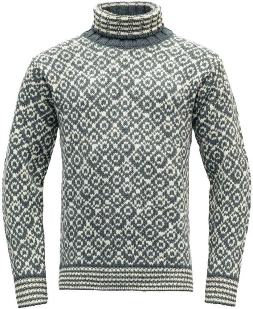 Svalbard Sweater High Neck Turbulence/Offwhite, view: 0