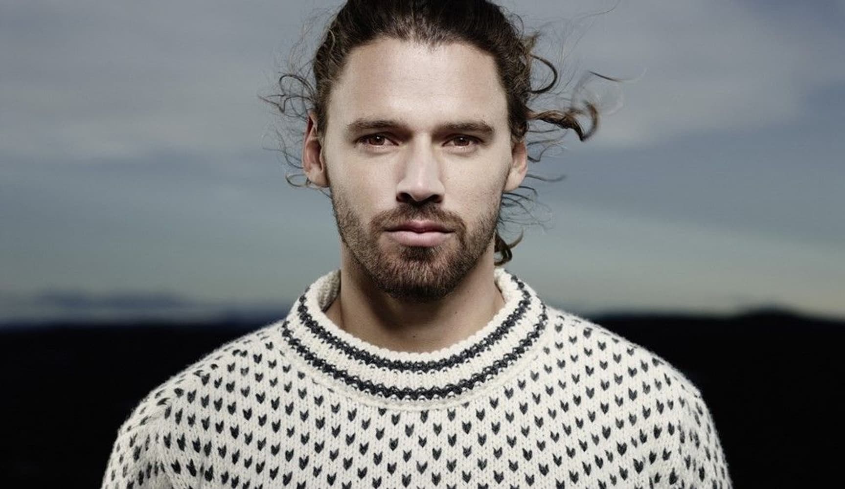 Nordsjø Sweater Crew Neck Offwhite/Anthracite, view: 2