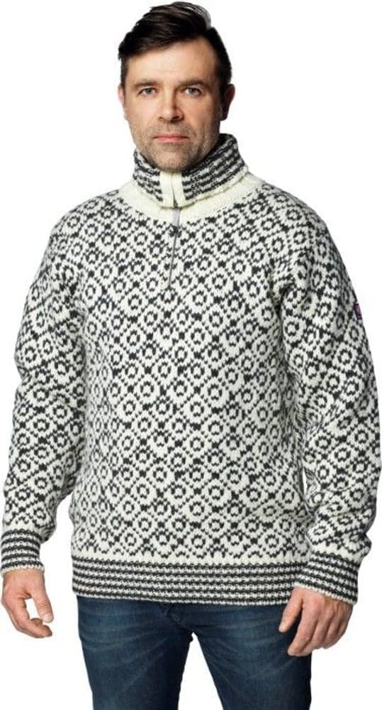 Svalbard Sweater Zip Neck Off Off White/Anthracite, view: 3