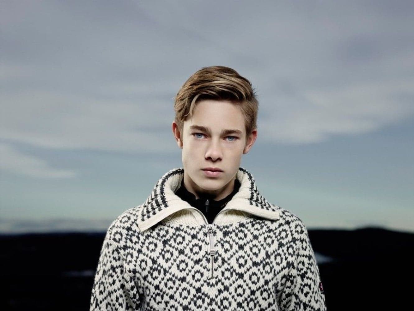 Svalbard Sweater Zip Neck Off Off White/Anthracite, view: 4