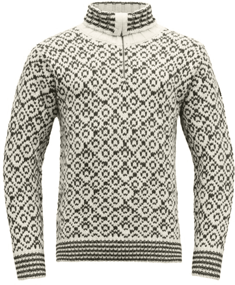 Svalbard Sweater Zip Neck Off Off White/Anthracite, view: 0