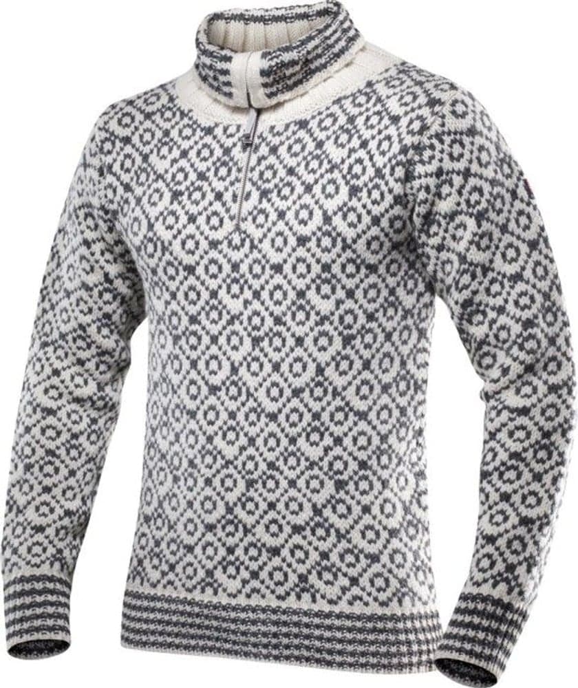 Svalbard Sweater Zip Neck Off Off White/Anthracite, view: 1