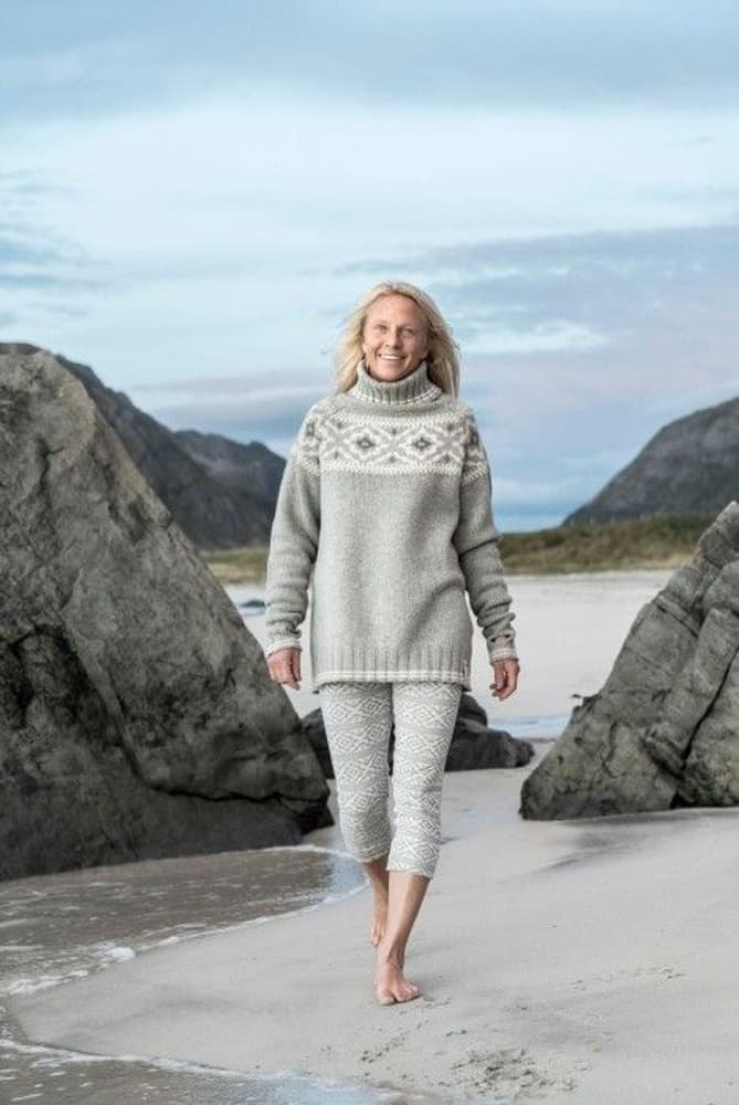 Ona Round Sweater Woman Merino Grey Melange, view: 4