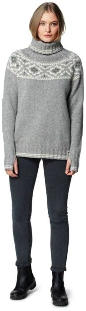 Ona Round Sweater Woman Merino Grey Melange, view: 1