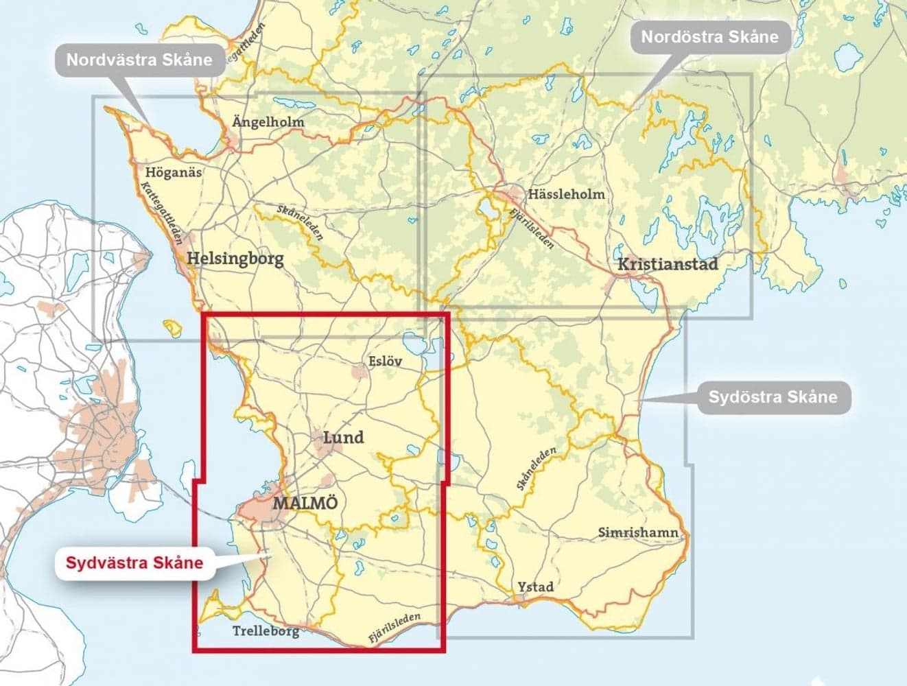 Sydvästra Skåne 1:50 000, view: 1